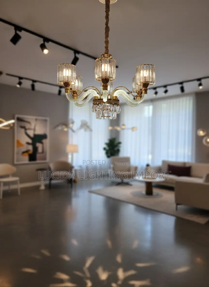 ዘመናዊ የኮርኒስ መብራት Brass Chandelier