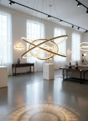 Photo - ዘመናዊ የኮርኒስ መብራት Modern Crystal Led Chandelier With a Spiral Design