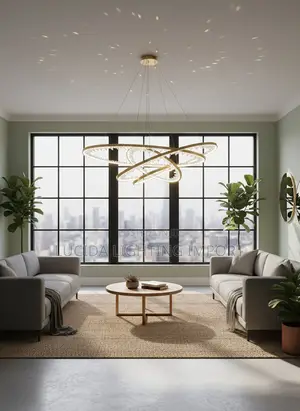 ዘመናዊ የኮርኒስ መብራት Modern Crystal Led Chandelier With a Spiral Design