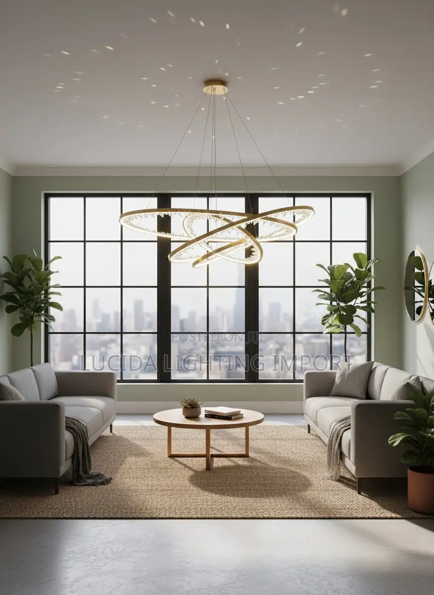 ዘመናዊ የኮርኒስ መብራት Modern Crystal Led Chandelier With a Spiral Design