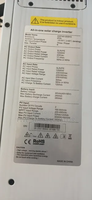 12kw Srne Hybrid Inverter + 15.36kwh Srne Lithium Battery | Solar