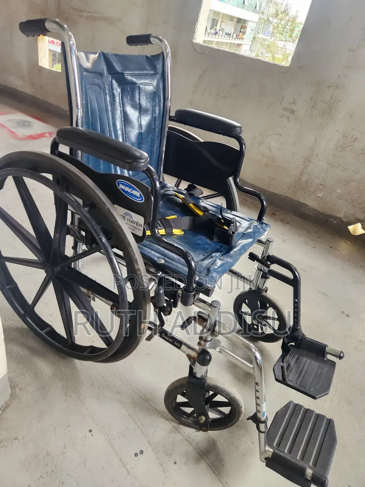 ዊልቸር Wheelchair4 $Wheelchair የሚታጠፍ ማጠብ የሚቻል Wheelchair較大wheelchair