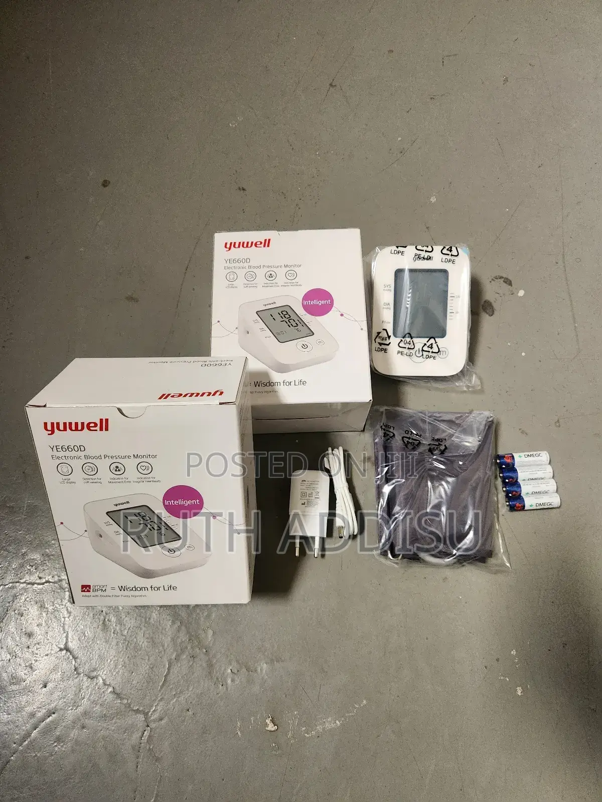 Yuwell Ye660d Blood Pressure Monitor Digital የደም መለኪያ የታሸገ ጠንካራ Bp