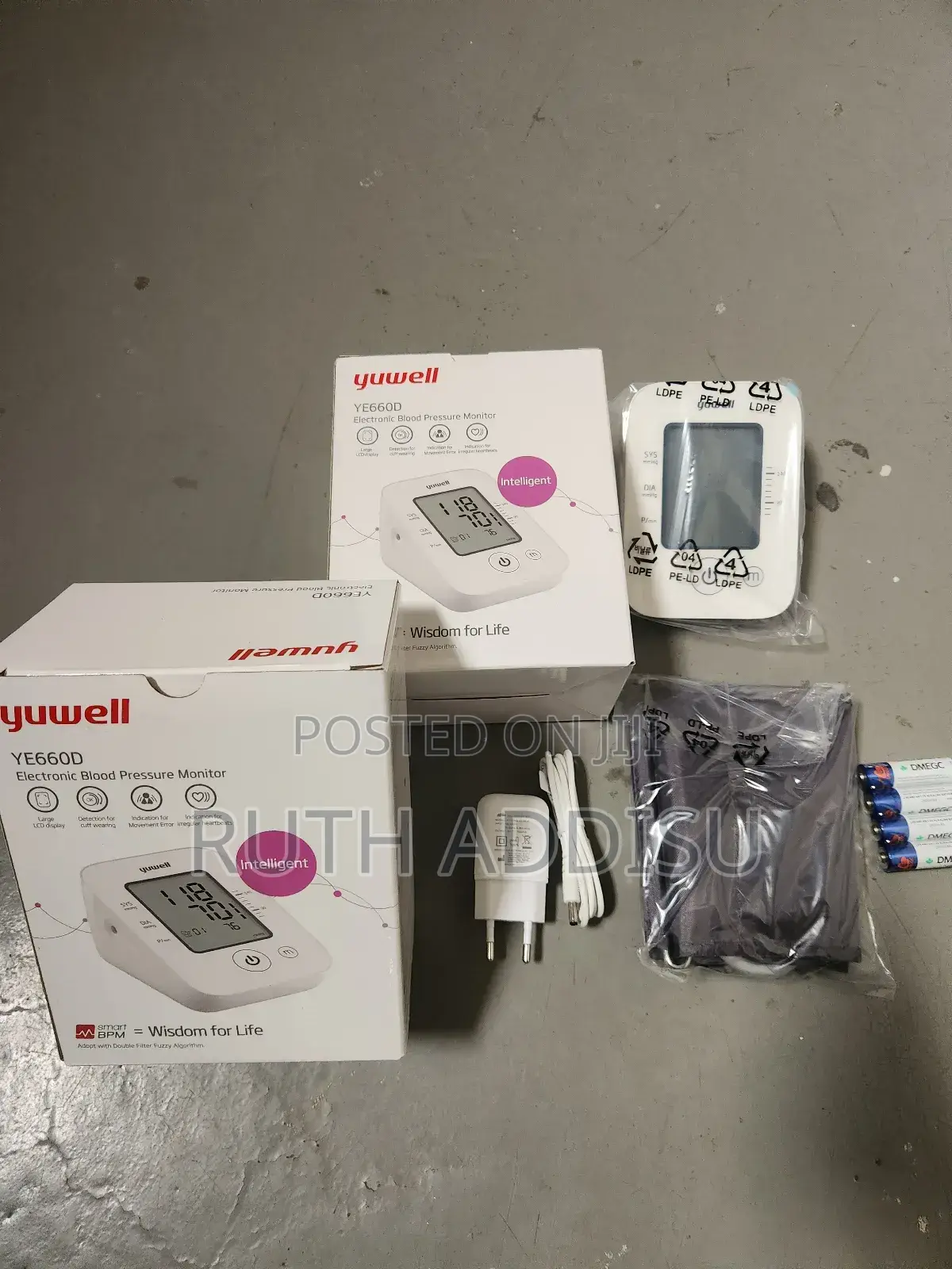 Ywell የታወቀ በቻርጅ የሚሰራ የደም መለኪያ Digital Blood Pressure Monitor Device