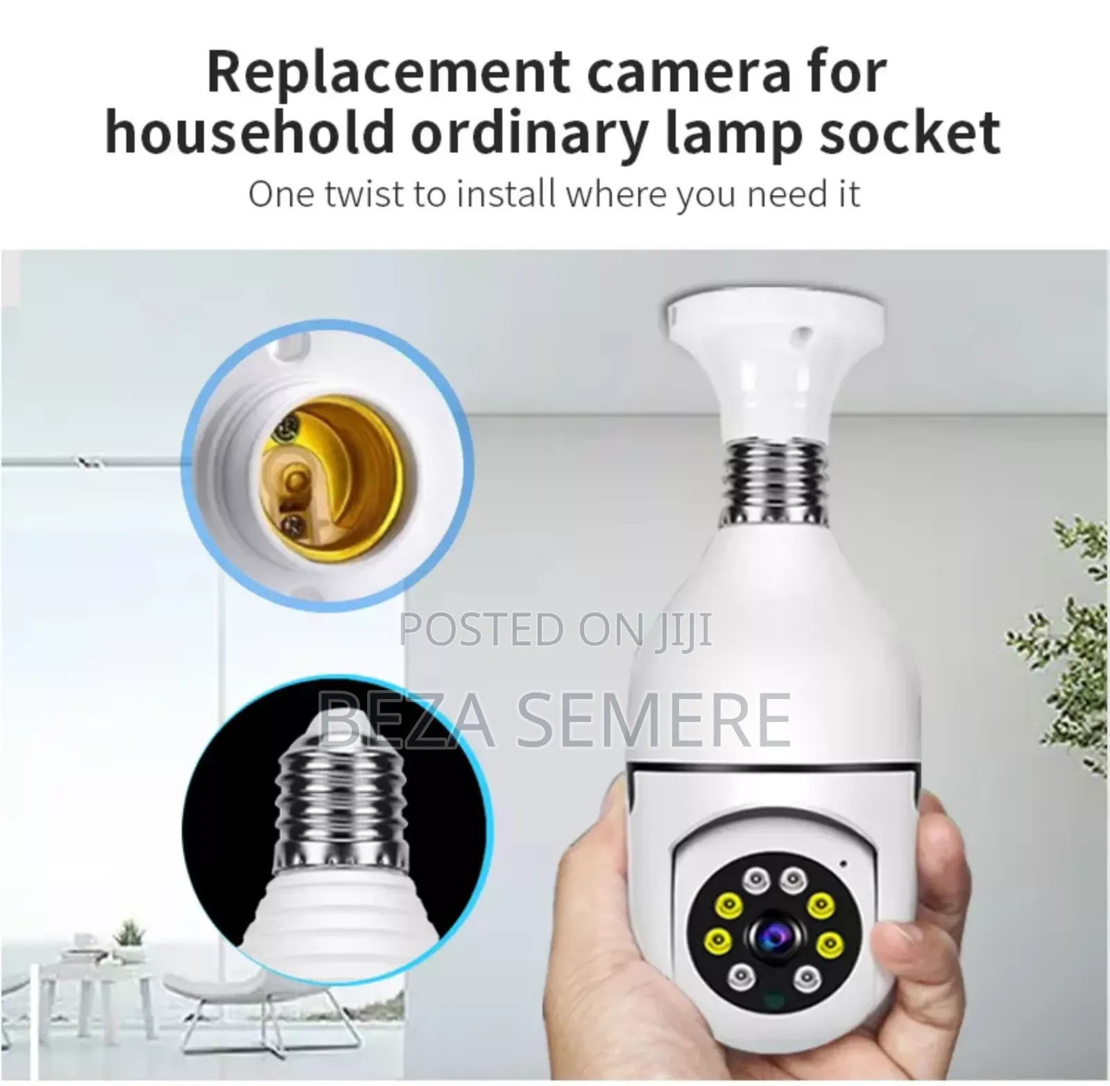 Rotating Bulbs Security Camera Qiziplnm