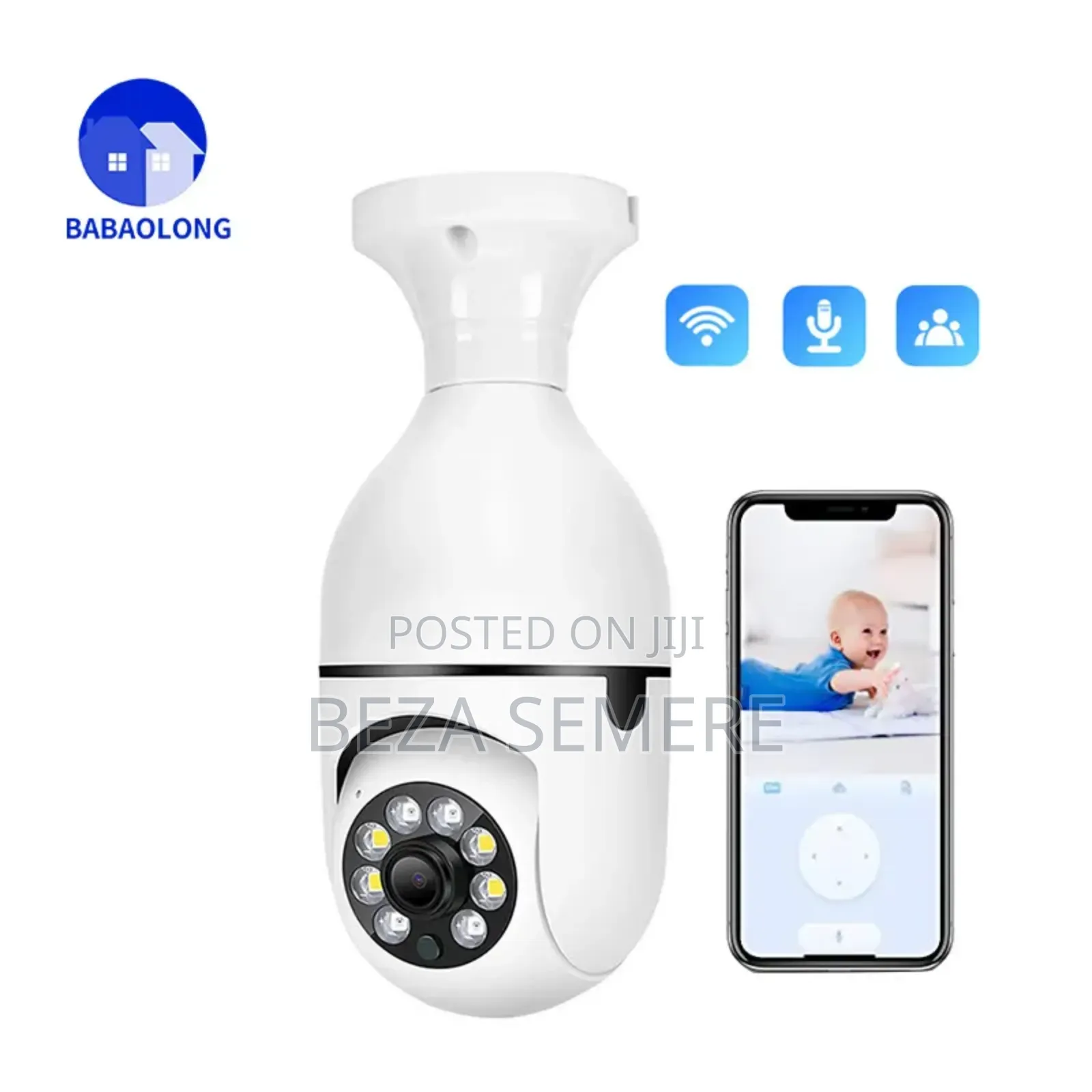 Rotating Bulbs Security Camera Qiziplnm