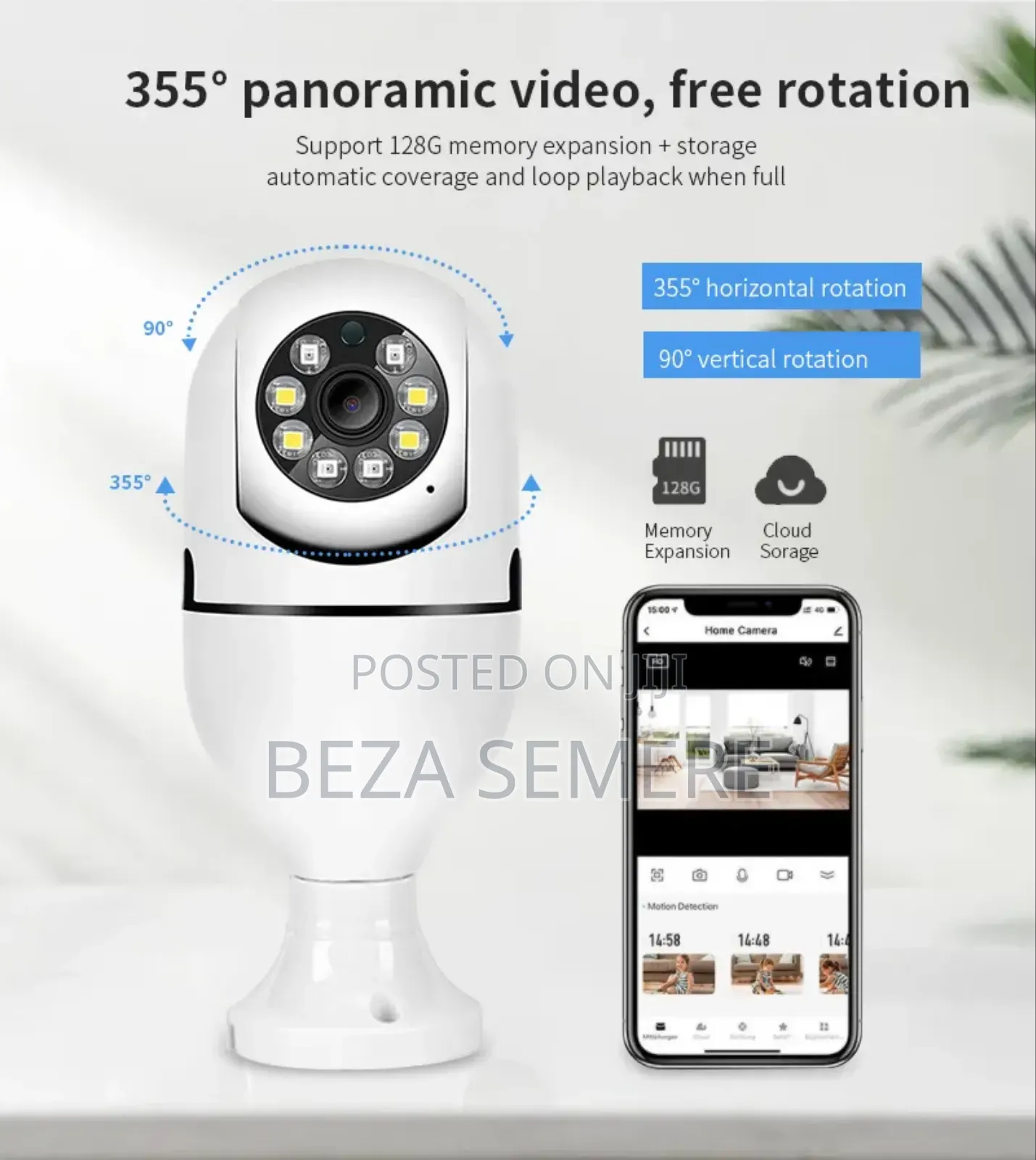 Rotating Bulbs Security Camera Qiziplnm