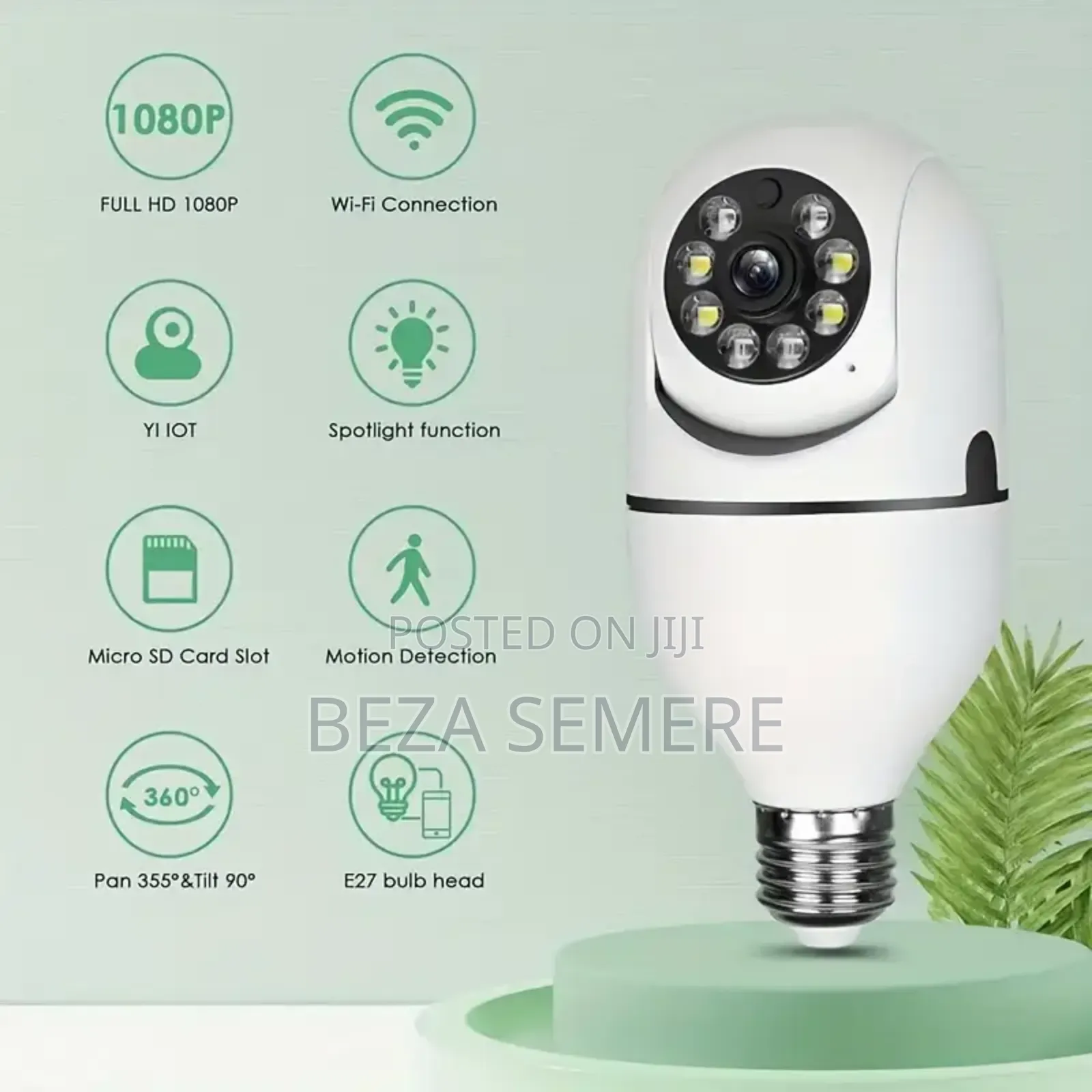 Rotating Bulbs Security Camera Qiziplnm