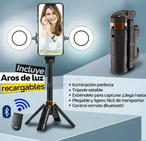 Photo - Mini ለlive የሚሆን Selfi Stick የራሱ Light ያለው (For Tiktok Youtube )