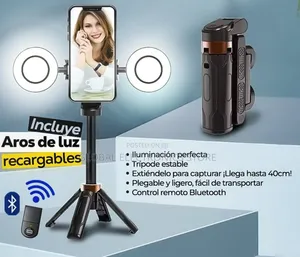 Mini ለlive የሚሆን Selfi Stick የራሱ Light ያለው (For Tiktok Youtube )