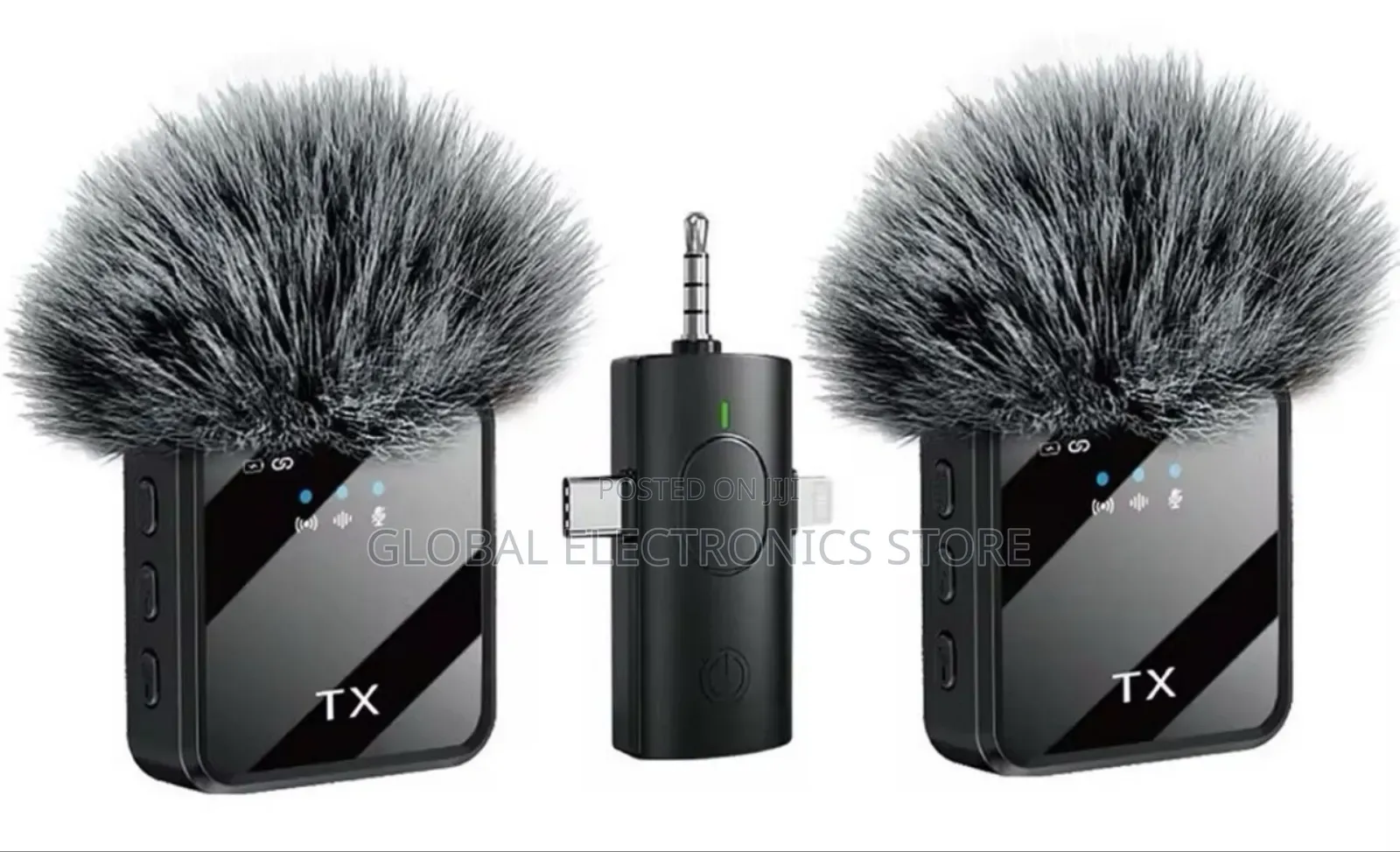 2tx + 1rc Wireless Lavalier Mic With DSP Noise Reduction Smart Chip