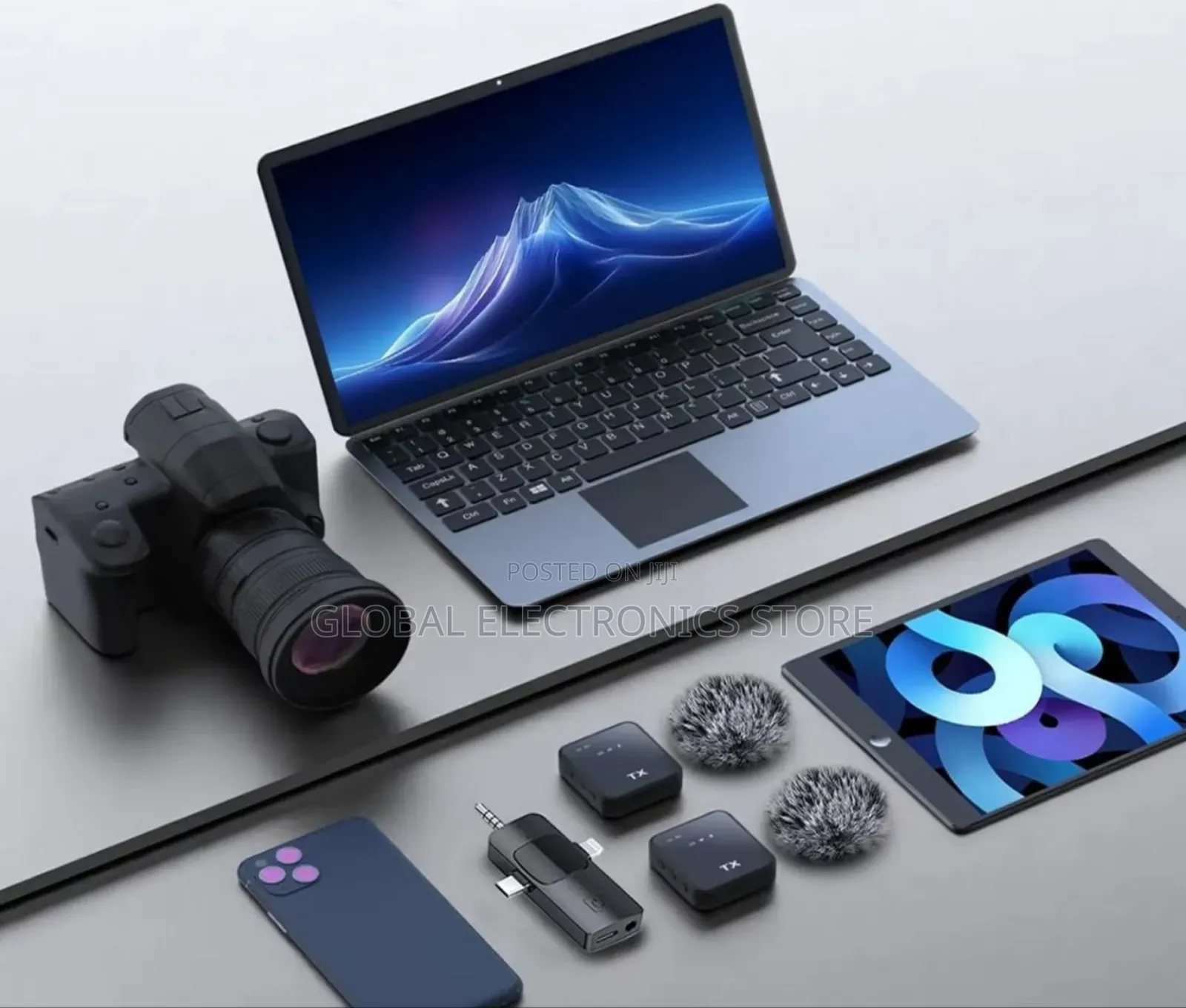 2tx + 1rc Wireless Lavalier Mic With DSP Noise Reduction Smart Chip