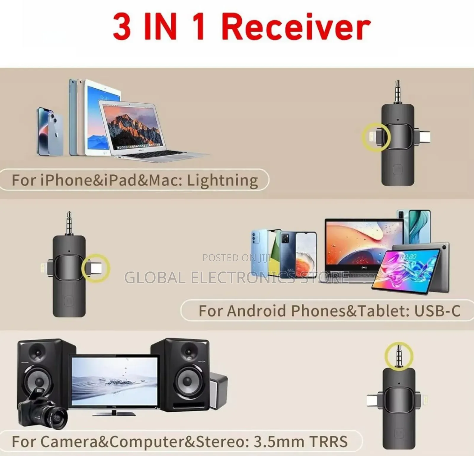 2tx + 1rc Wireless Lavalier Mic With DSP Noise Reduction Smart Chip