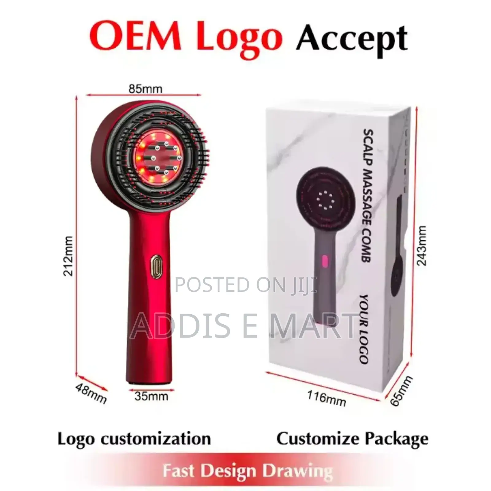 Red Light Electric Scalp Massager