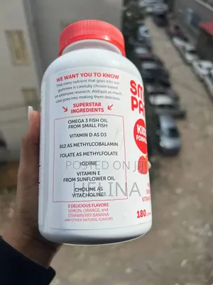 Smarty Pants Kids Multivitamin Omega 3,Fishoil,Vitamin D3 and Choline