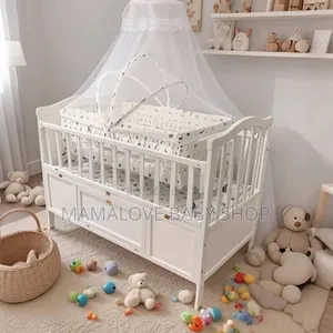 Photo - Kids Bed Crib With Mosquto Net አልጋ የ ልጅ