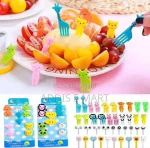 10pcs Food Fruit Fork Picks for Kids