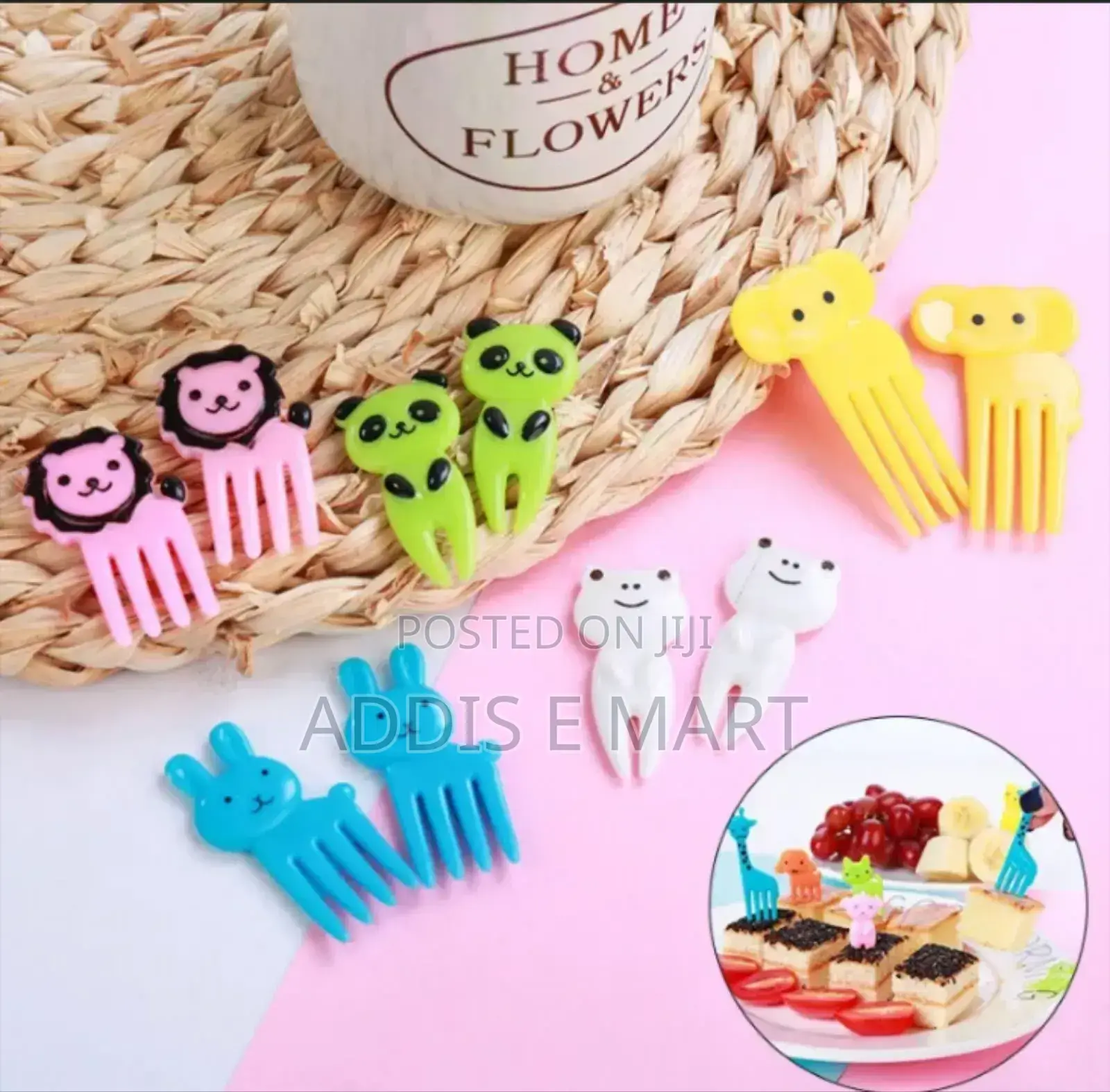 10pcs Food Fruit Fork Picks for Kids