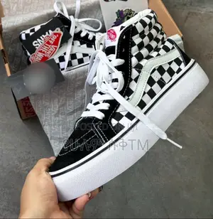 Vans Sk8-Hi Platform 2 Chekered ‘Black/White’ Mid Boots Men’S Shoes