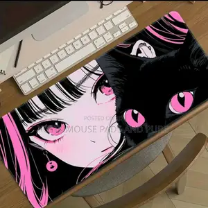 Cat Themed Gaming Mouse Pad - Desk Mat For Gamers And Kids