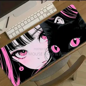 Cat Themed Gaming Mouse Pad - Desk Mat For Gamers And Kids