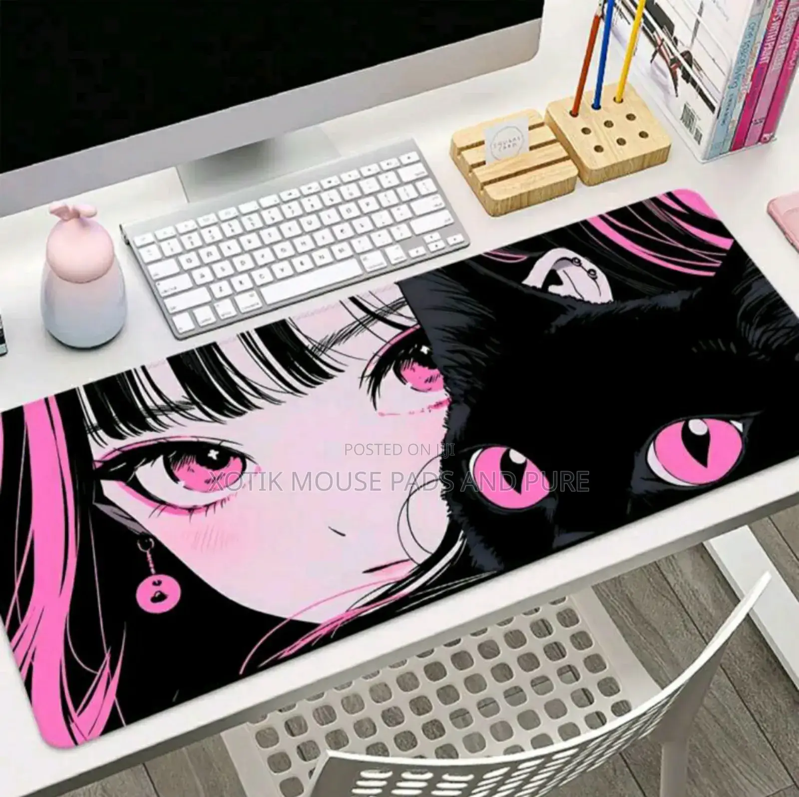 Cat Themed Gaming Mouse Pad - Desk Mat For Gamers And Kids