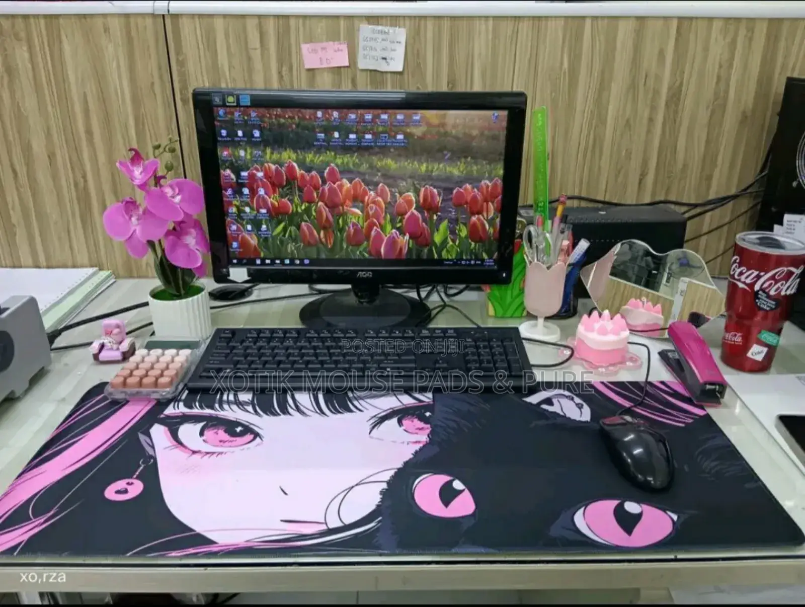 Cat Themed Gaming Mouse Pad - Desk Mat For Gamers And Kids