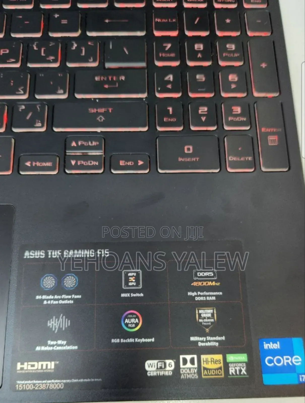 New Laptop Asus TUF Dash F15 16GB Intel Core I7 SSD 512GB
