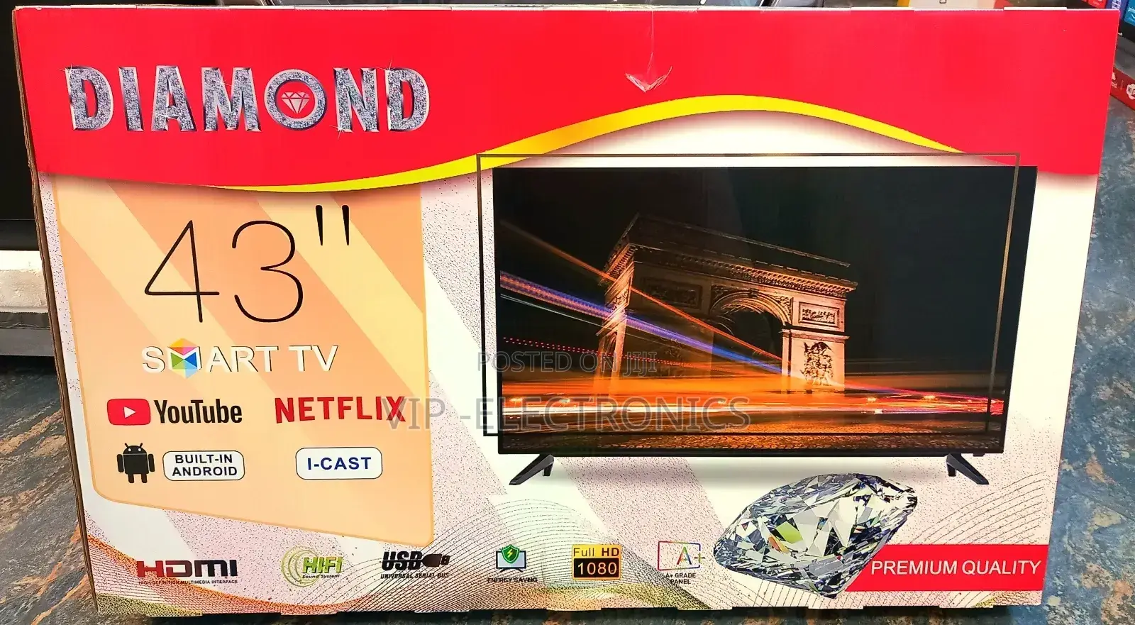 Diamond Tv 43 Inch Tv Smart Android New 2025 Model Frameless New Price