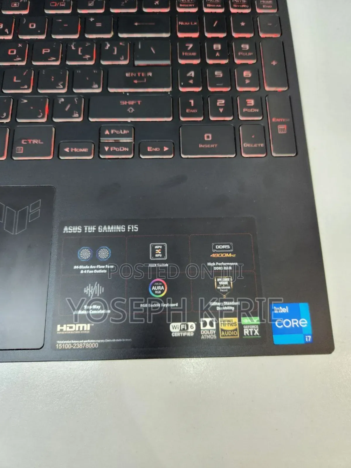 New Laptop Asus TUF Gaming A15 16GB Intel Core I7 SSD 512GB