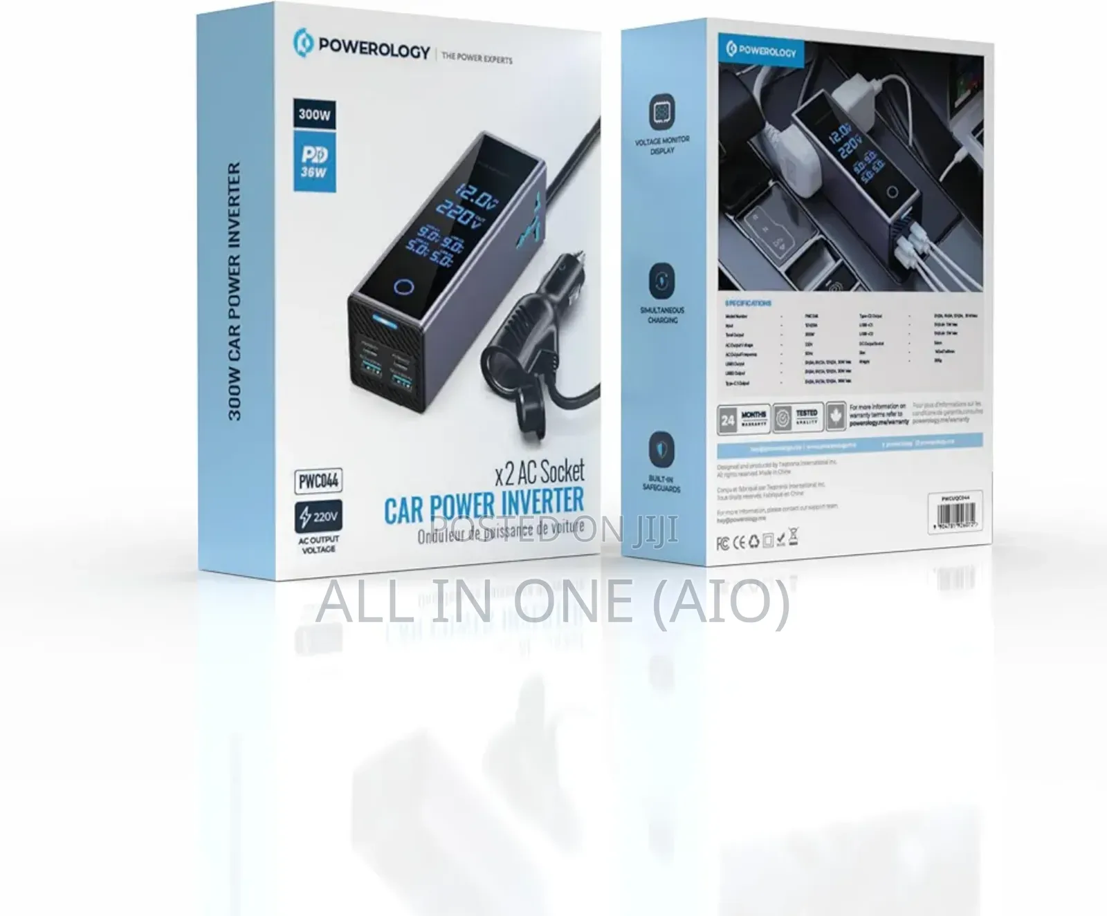 Powerology 300w Car Power Inverter