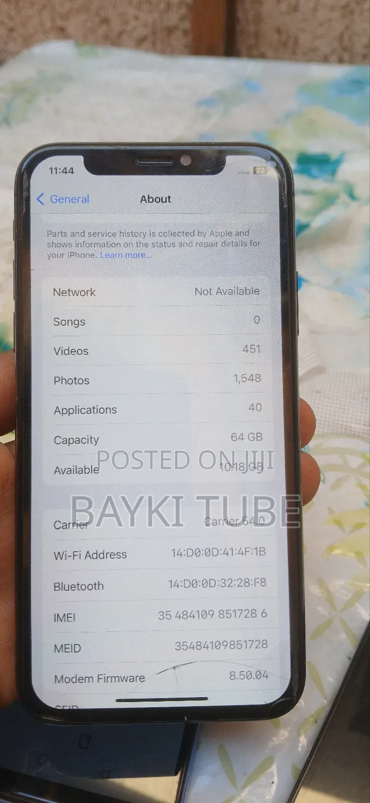 Apple iPhone X 64 GB Black