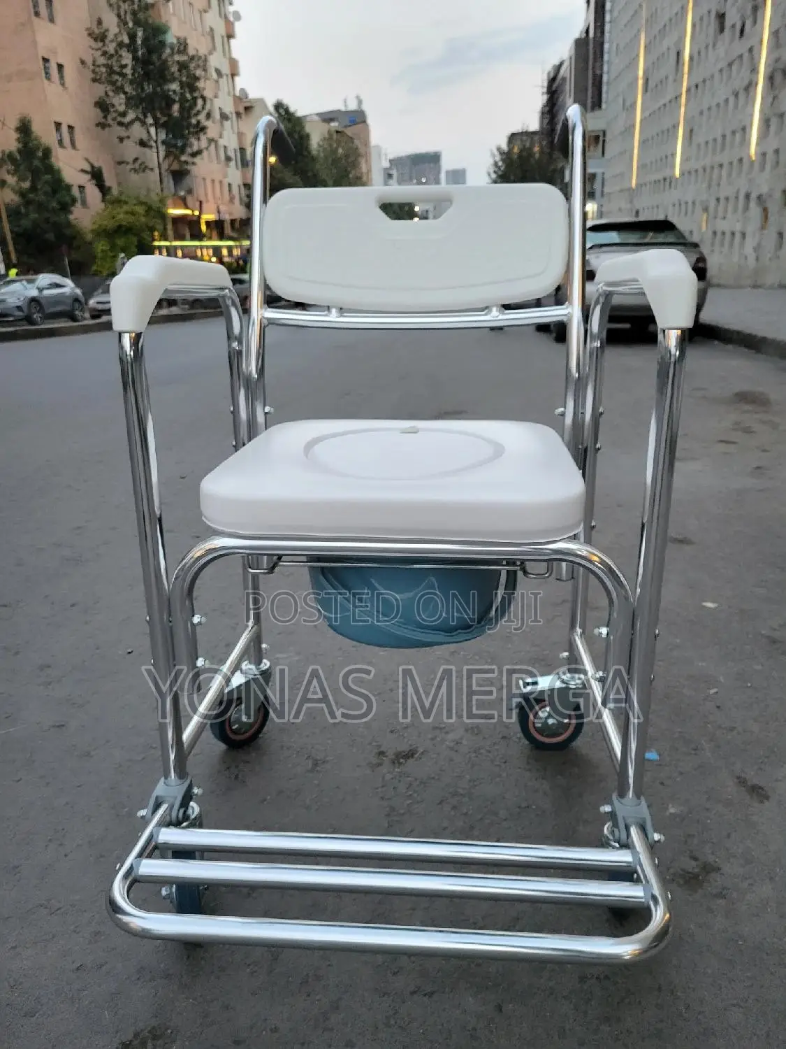 Wheelchair舟望3 In1 Toilet Chair灸伯toilet Rolling Shower❪℥Medical Commode