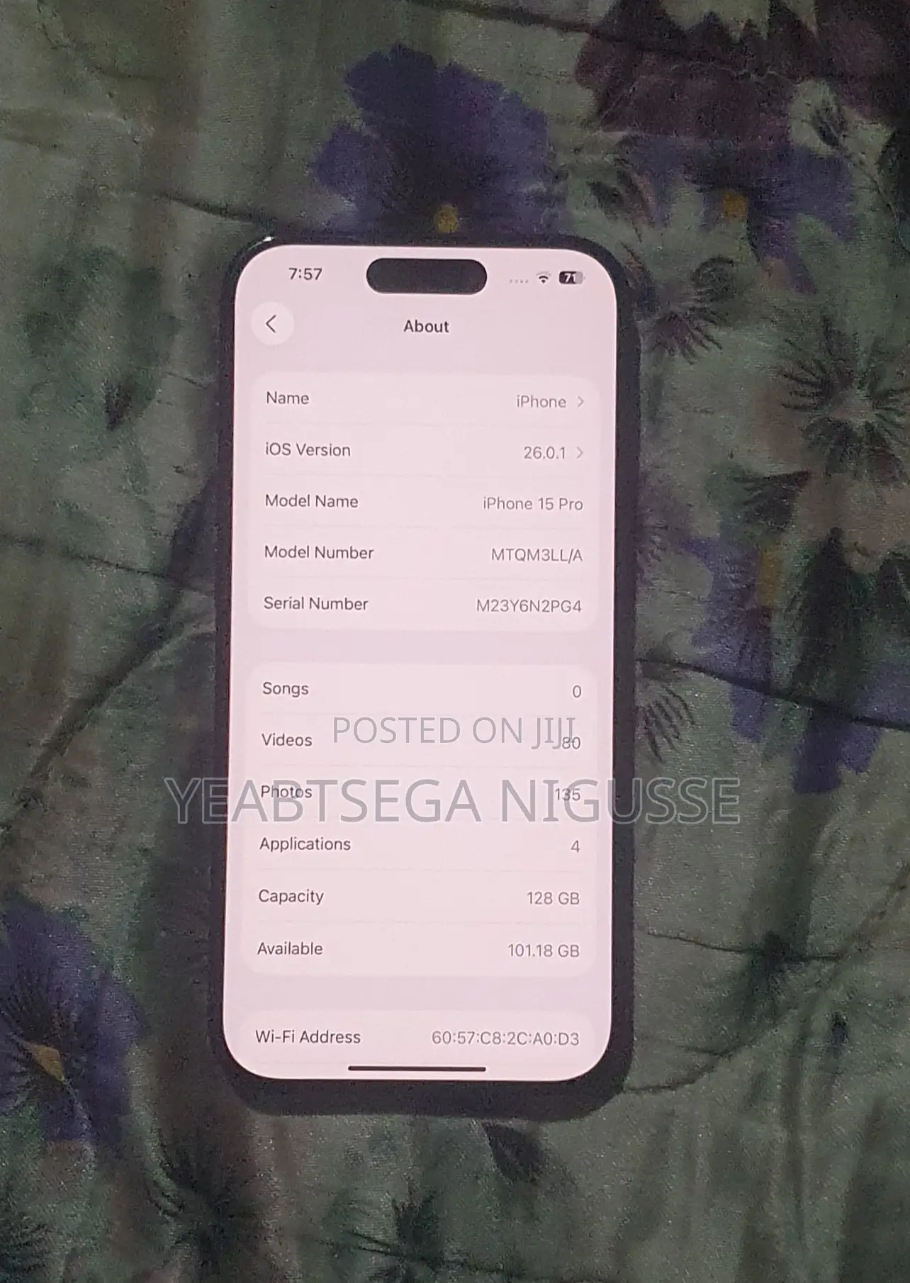 New Apple iPhone 15 Pro 128 GB Black