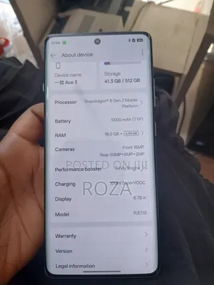 New OnePlus Ace 3 512 GB Silver