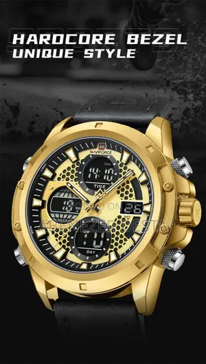Naviforce Nf9225 Men's Watch With a Black Leather Strap