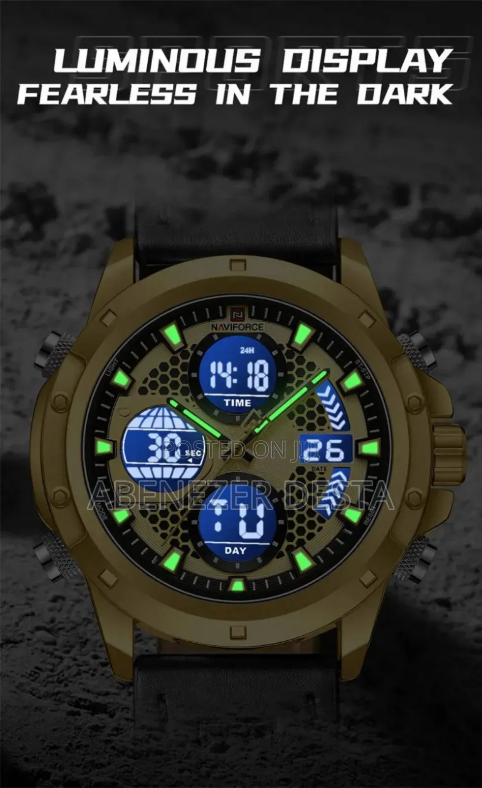 Naviforce Nf9225 Men's Watch With a Black Leather Strap