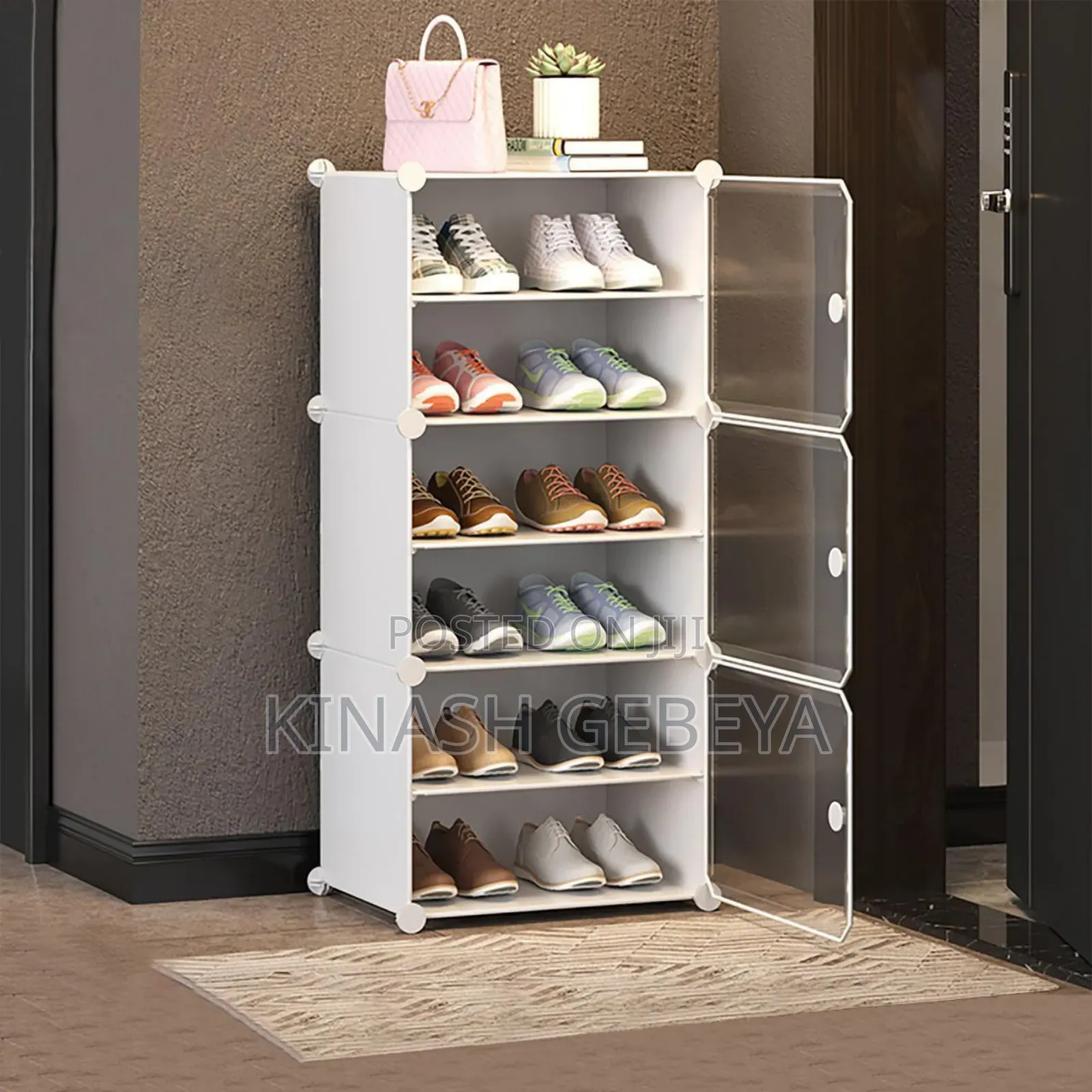 High Quality Plastic Cube Shoe Rack