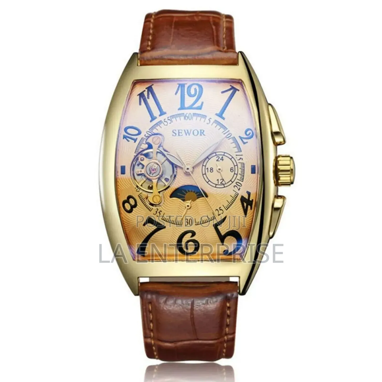 Sewor Leather Automatic Watch
