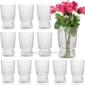 12pcs Plastic Mica Flower Vase