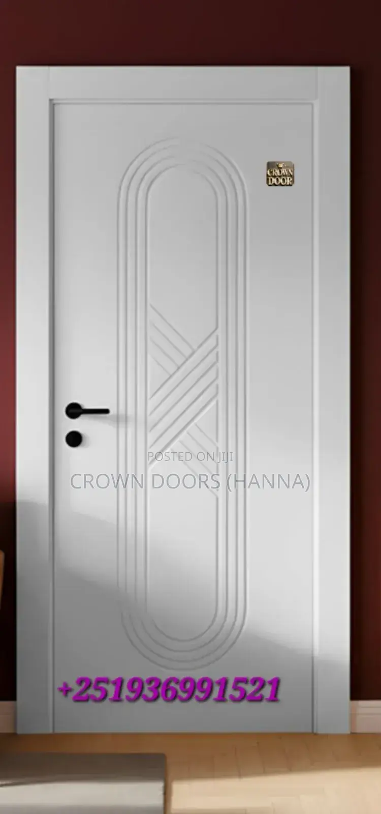 Crown Door Made of Natural Stone, Wooden Fiber Add Chem.