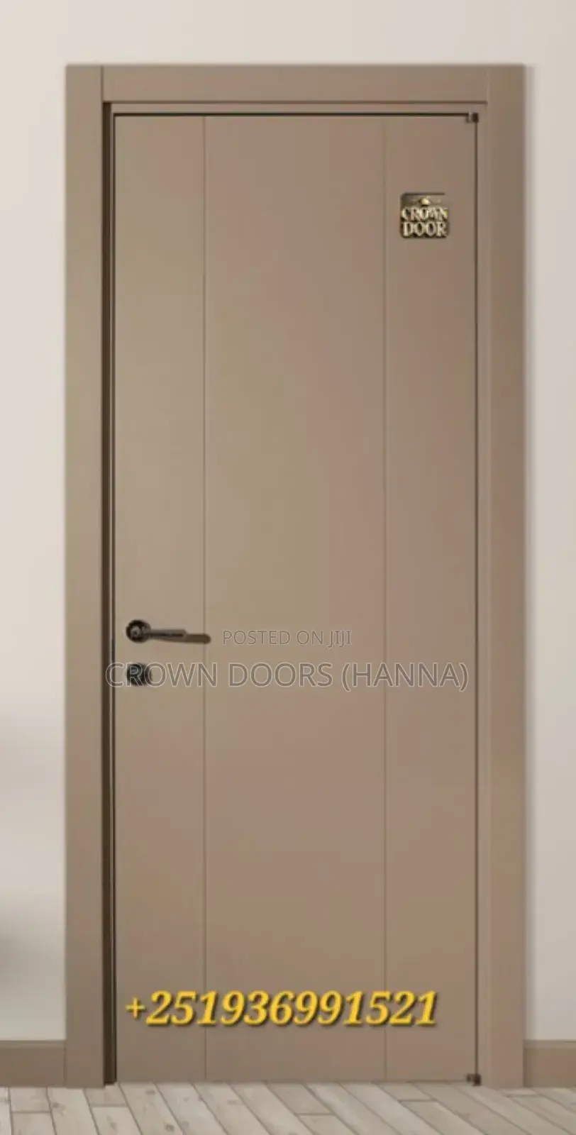 Crown Door Made of Natural Stone, Wooden Fiber Add Chem.