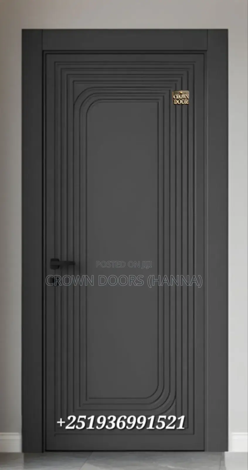 Crown Door Made of Natural Stone, Wooden Fiber Add Chem.