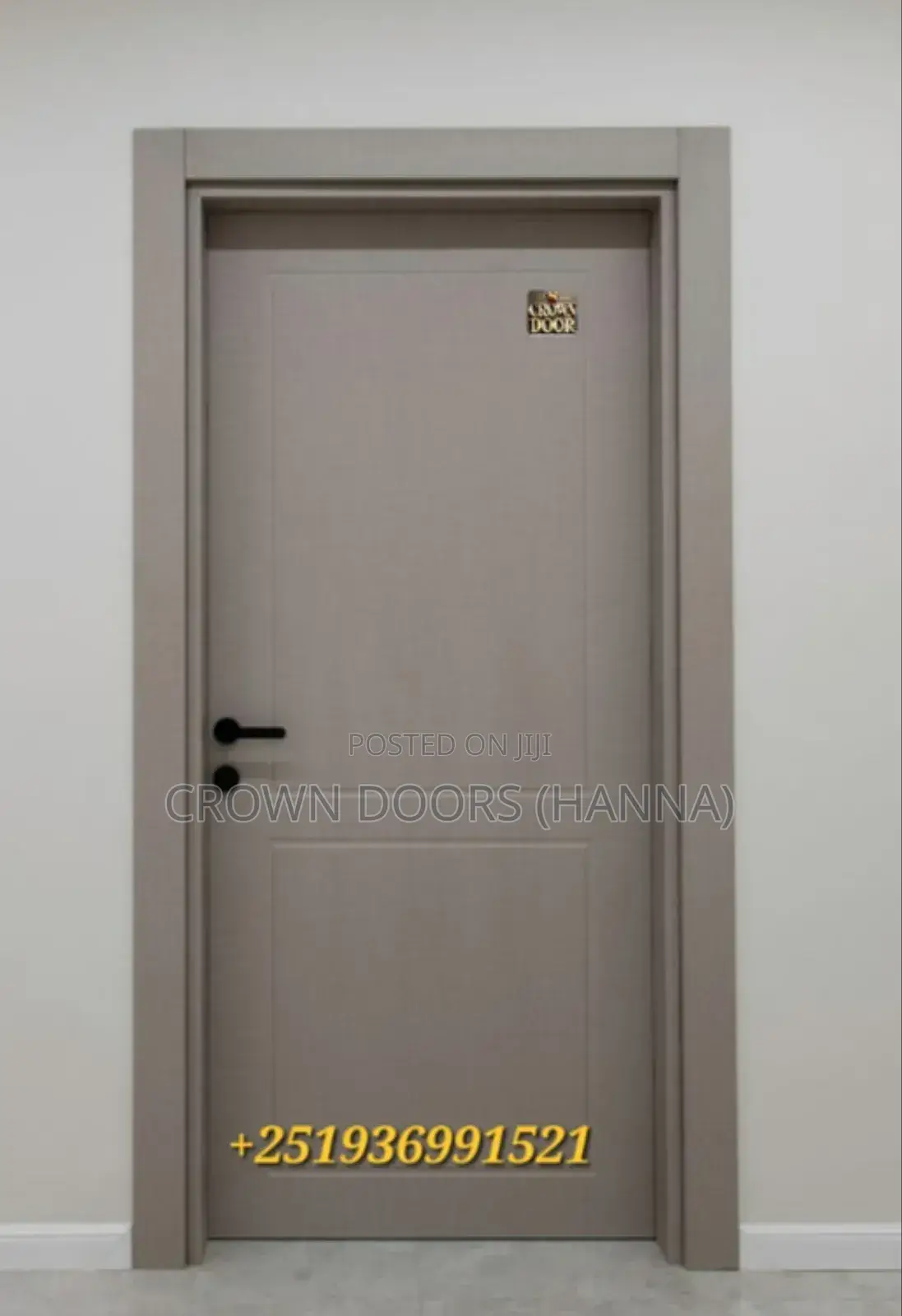 Crown Door Made of Natural Stone, Wooden Fiber Add Chem.