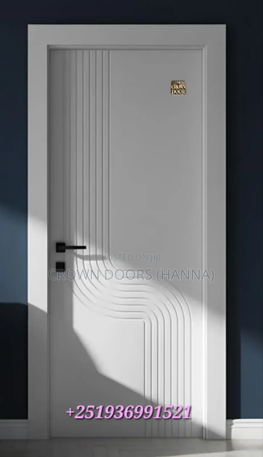 Crown Door Made of Natural Stone, Wooden Fiber Add Chem.