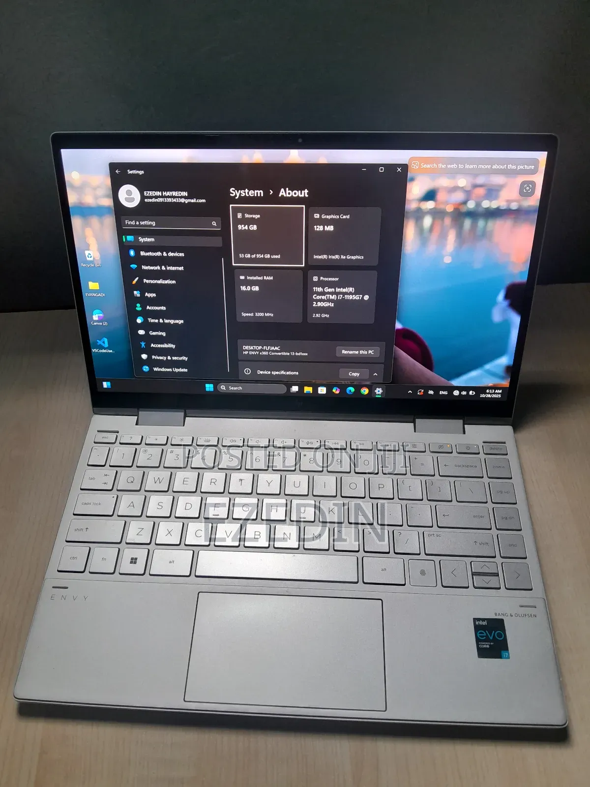 Laptop HP Envy X360 16GB Intel Core I7 HDD+SSD 1T