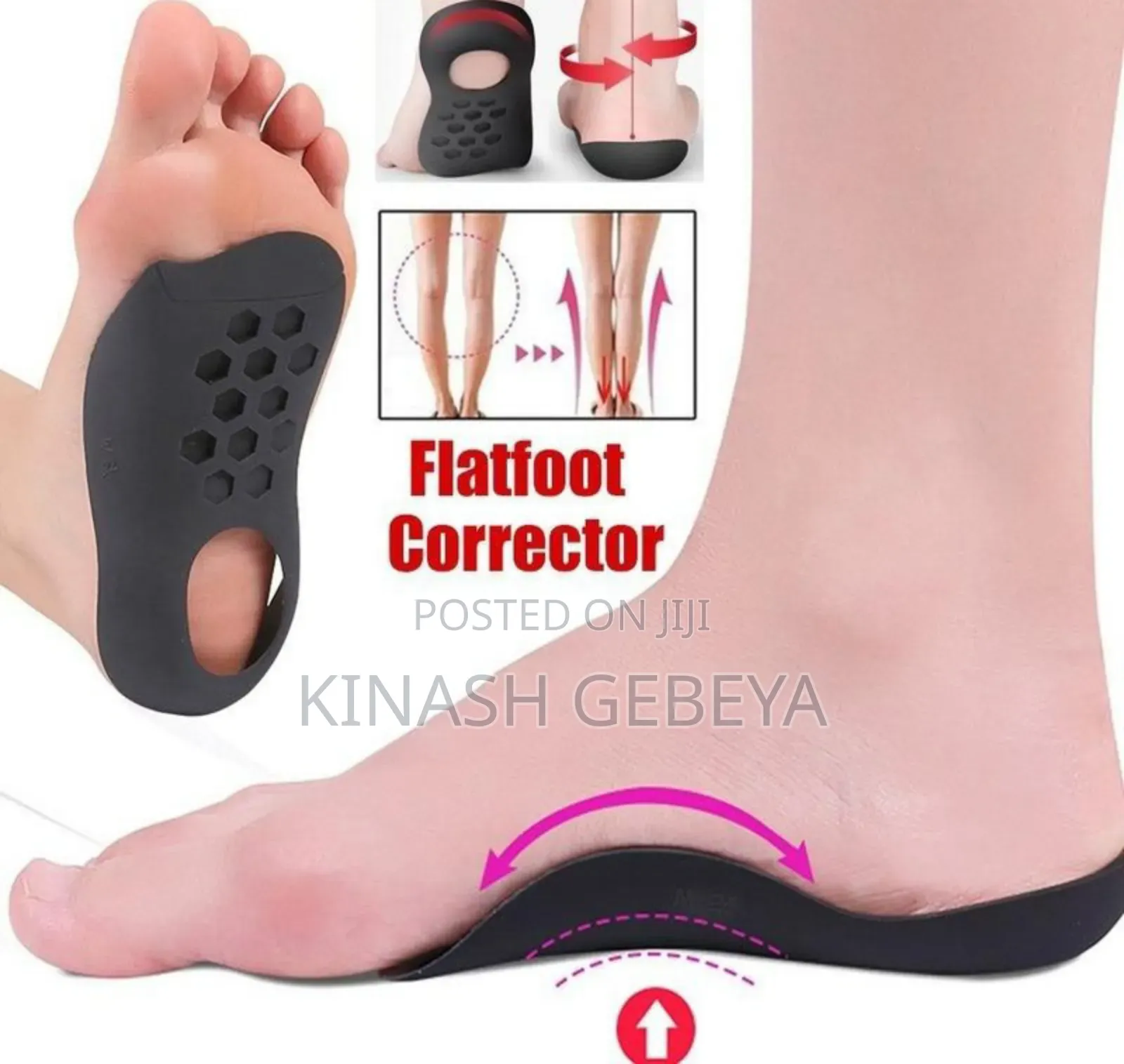 1pair Flat Foot Orthopaedic Insoles