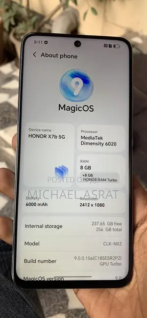 Photo - New Honor X7b 5G 256 GB Blue