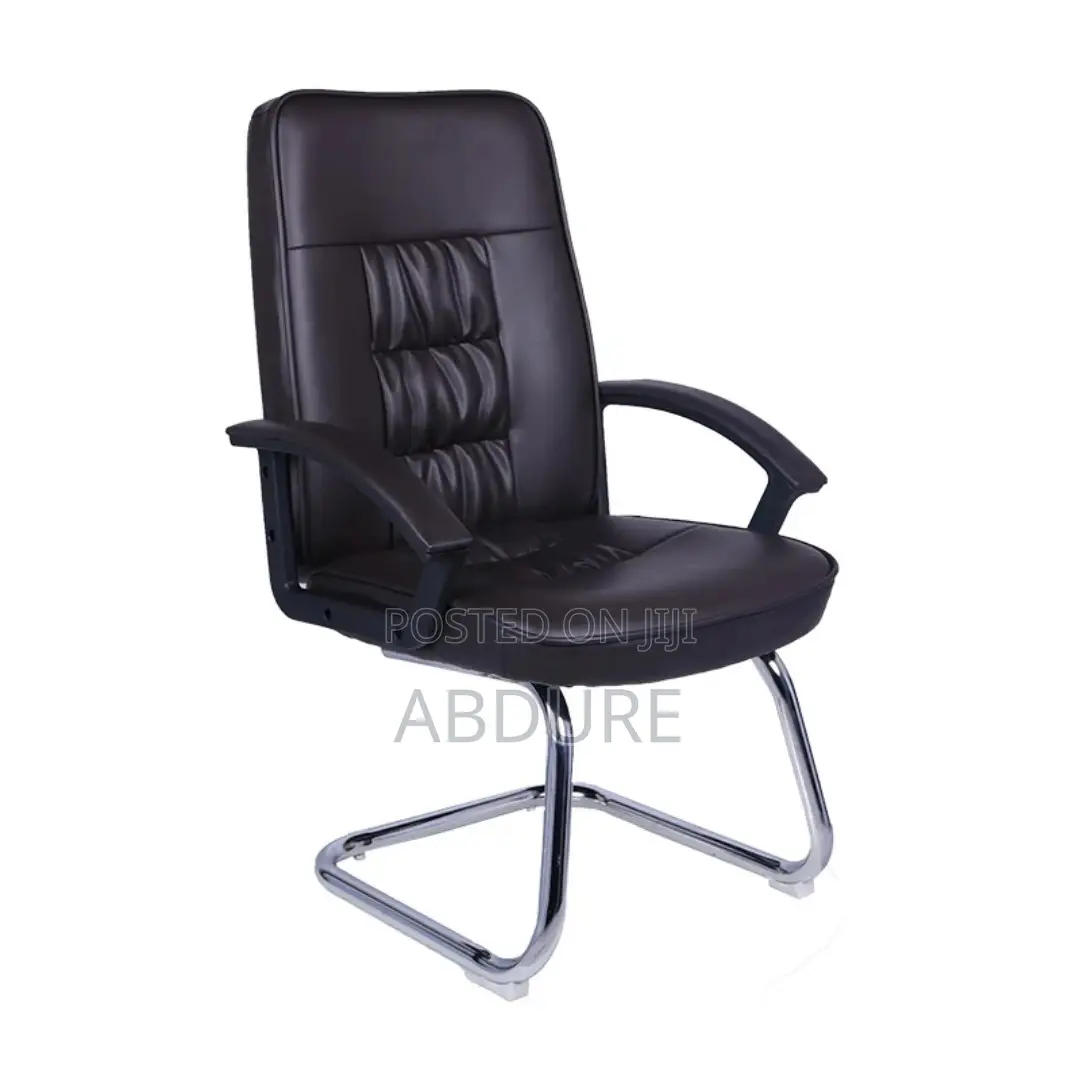U-Leg Leather Guest/Meeting Chair