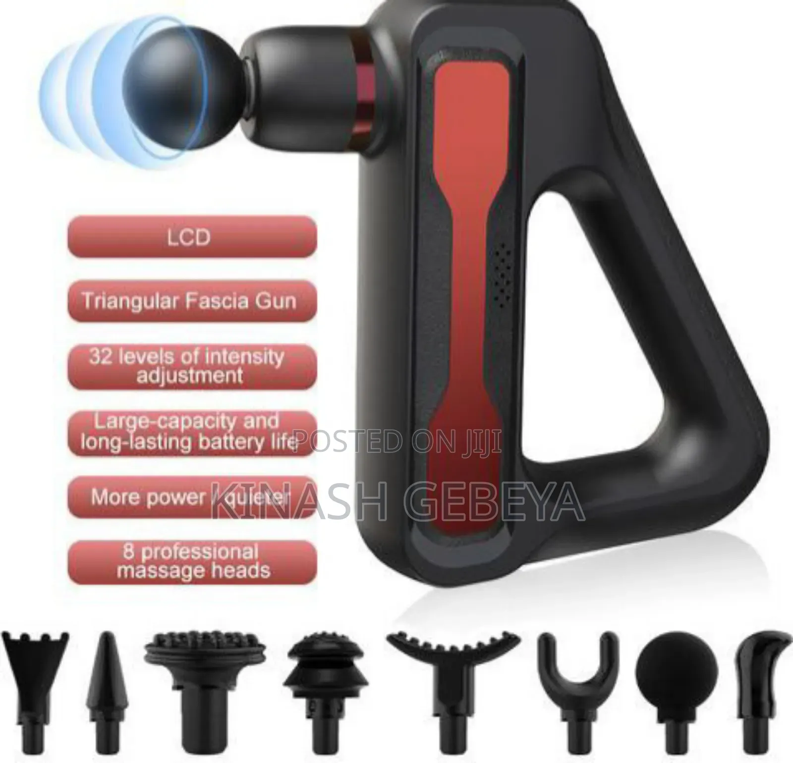 8in1 High Quality Body Massager Gun